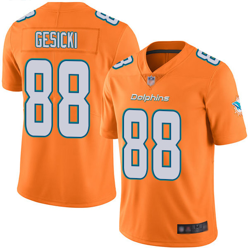 Nike Miami Dolphins #88 Mike Gesicki Orange Youth Stitched NFL Limited Rush Jersey